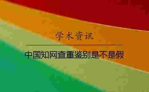 中國學術查重鑒別是不是假